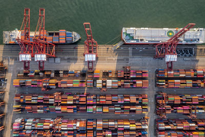 Aerial view of commercial dock