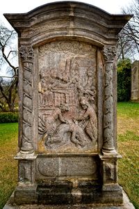 View of statue in cemetery