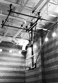 Low angle view of illuminated ceiling