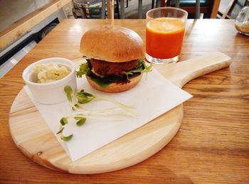 Close-up of food on table