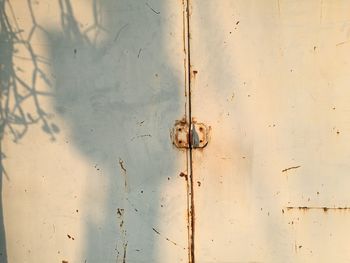 Full frame shot of rusty metal door