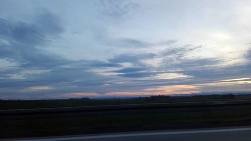 Road against sky during sunset