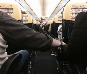 People traveling in train