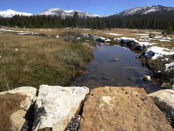 Scenic view of river against sky