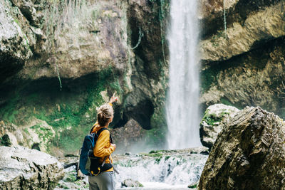 A female hiker