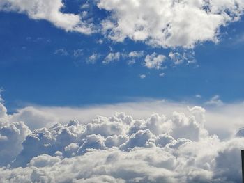 Low angle view of clouds in sky