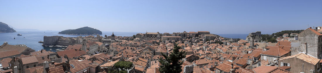 High angle view of cityscape