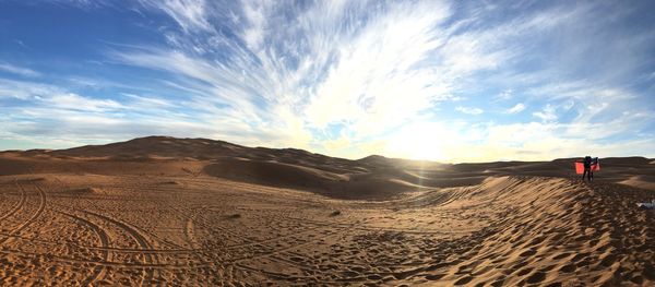 Scenic view of desert against sky