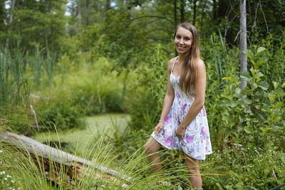 Portrait of smiling young woman