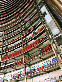 Low angle view of illuminated ceiling in building