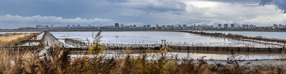 Scenic view of river against sky