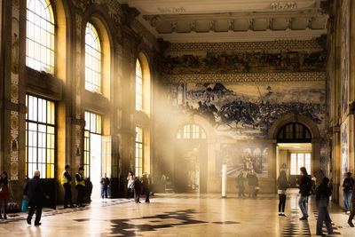 People at sao bento railway station