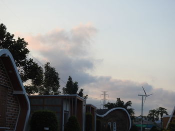 Low angle view of buildings against sky