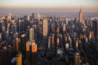 Aerial view of buildings in city