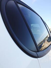 Close-up of side-view mirror