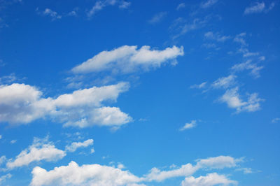 Low angle view of clouds in sky