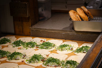 Close-up of food on table