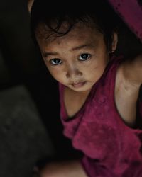 Close-up portrait of cute girl