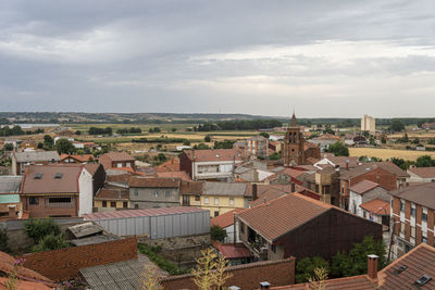 View of the surrounding countryside in the city of astorga, spain