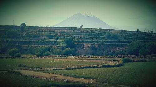 Scenic view of landscape against sky