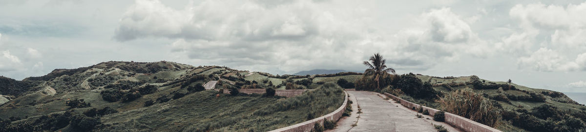 Panoramic view of mountains against sky