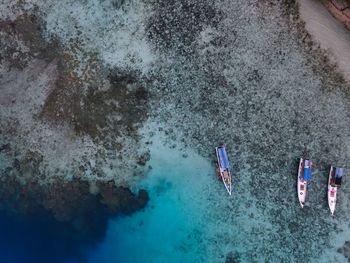 Aerial view of karimunjawa diving spot