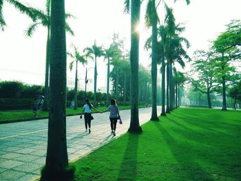 People walking on footpath