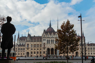 Main gate view of budapest parliament