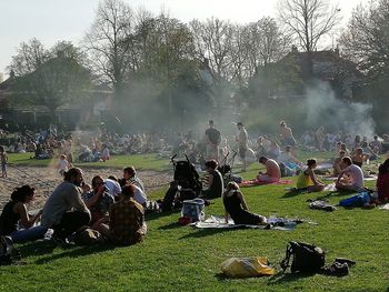 Group of people in park