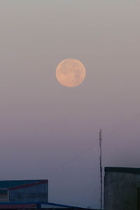 Low angle view of moon at night