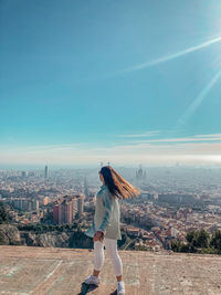 Sunny barcelona and amazing view