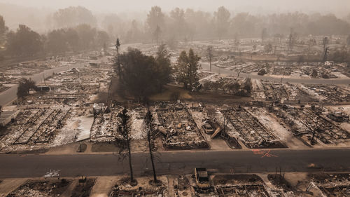 Forest fire destroys many people's mobile homes after wildfire blows through oregon. 