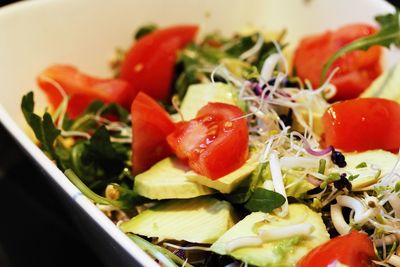 Close-up of salad in plate