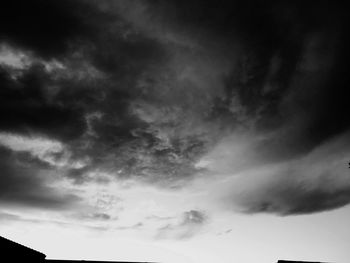 Low angle view of storm clouds in sky