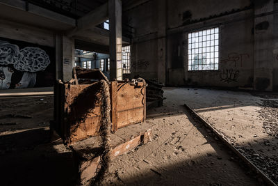 Interior of abandoned paper mill