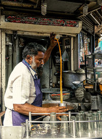 Man working at construction site