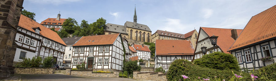 Panoramic view of city against sky