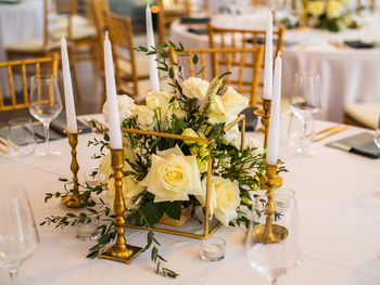 Place setting on table