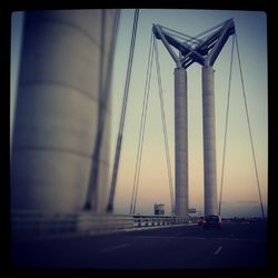 Suspension bridge against sky