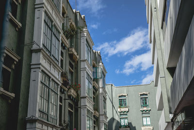 Low angle view of buildings against sky