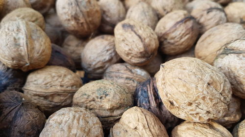 Full frame shot of walnuts