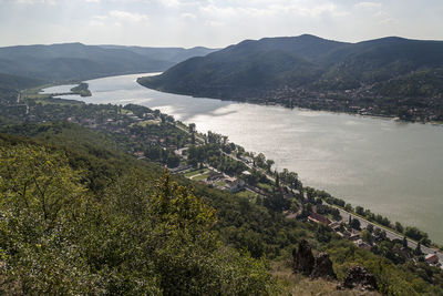 High angle view of landscape against sky