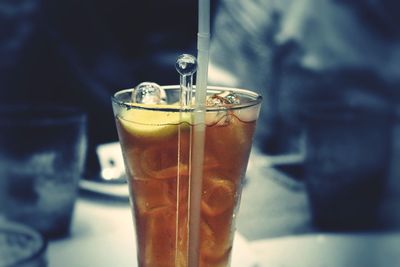 Close-up of drink in glass