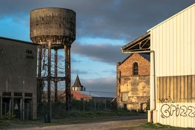 Built structure against cloudy sky