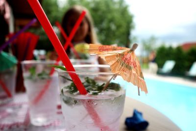 Close-up of drink on table