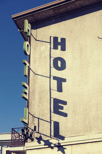 Low angle view of building against clear sky