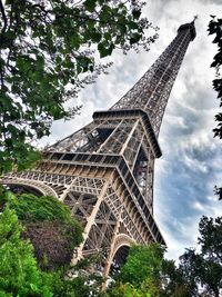 Low angle view of historical building against cloudy sky