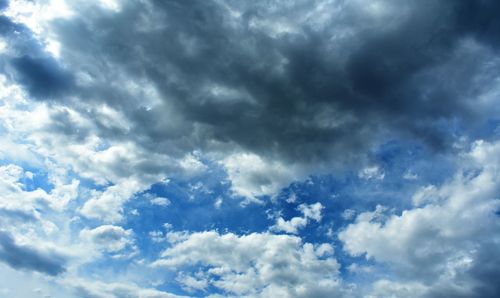 Low angle view of clouds in sky