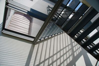 Low angle view of steps by building