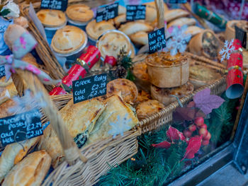 High angle view of vegetables for sale in store